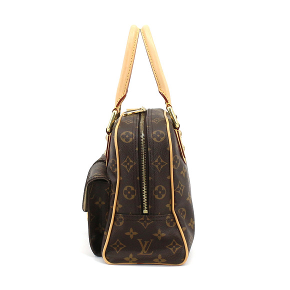 Louis Vuitton Monogram Manhattan PM Handbag Brown Gold Hardware - Picture 3 of 8